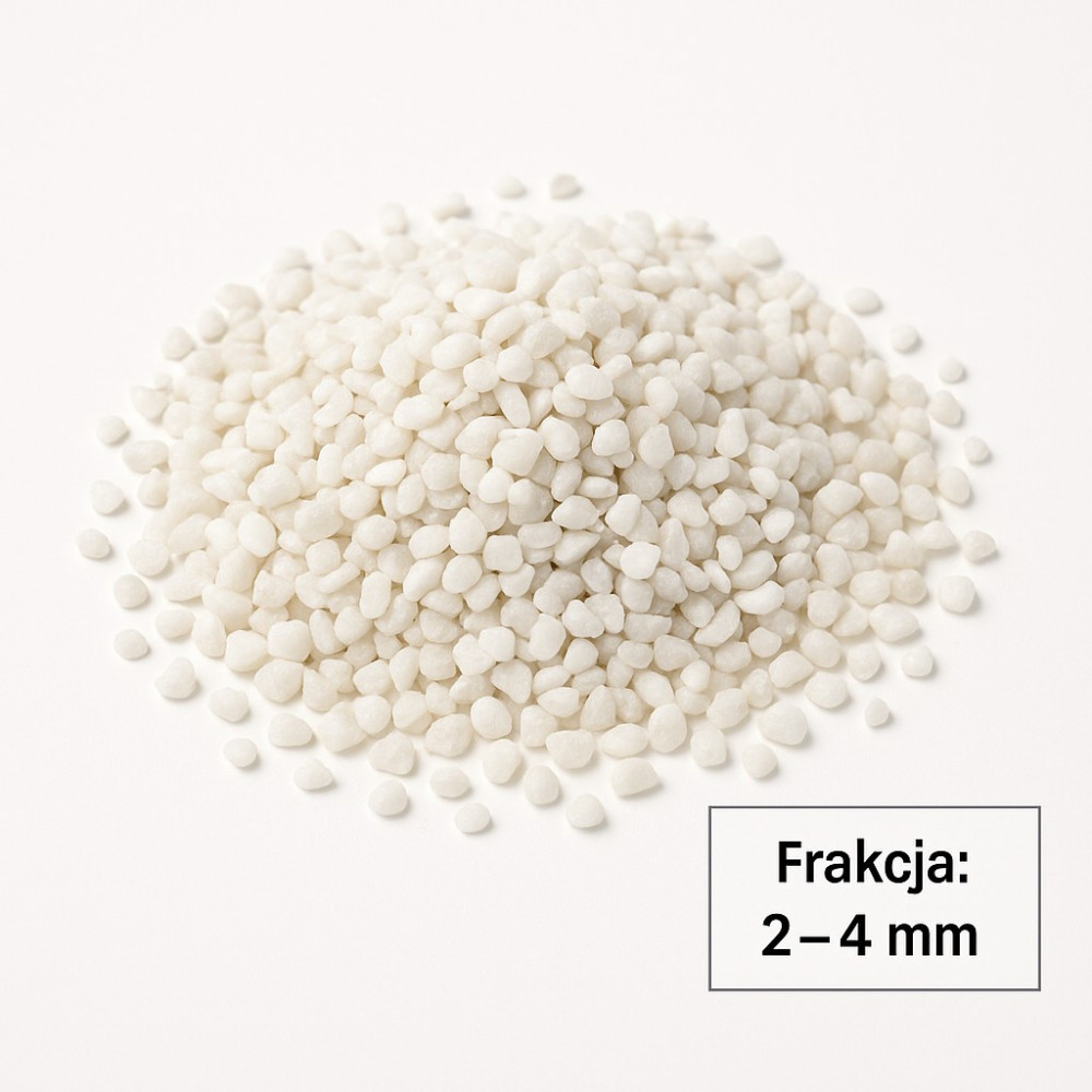 Żwirek biały/kremowy 2–4 mm